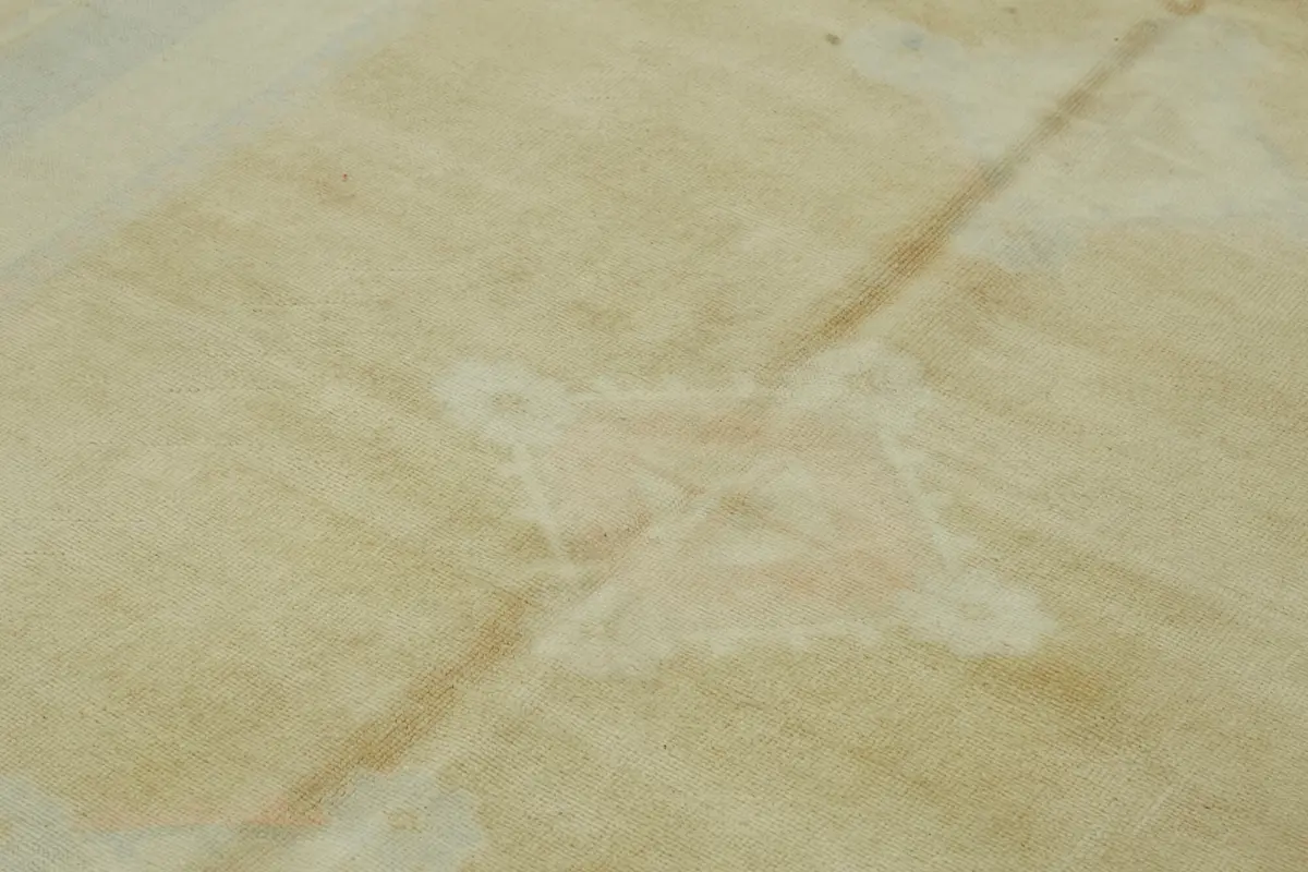 Anadolu Eskitme Bej Pamuk Üzerine Yün El Dokuma Halı-201x283 - Görsel 5