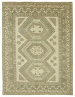 Anadolu Eskitme Bej Pamuk Üzerine Yün El Dokuma Halı-225x285