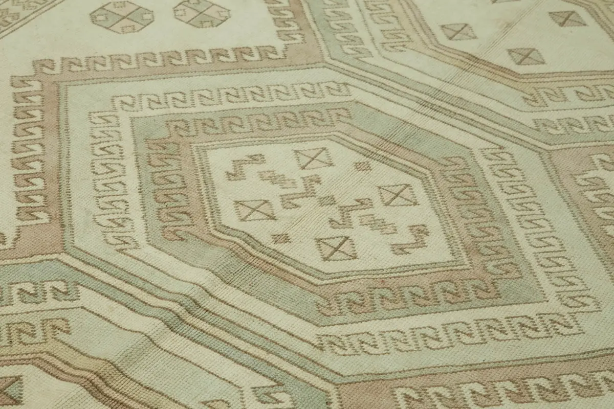 Anadolu Eskitme Bej Pamuk Üzerine Yün El Dokuma Halı-225x285 - Görsel 5