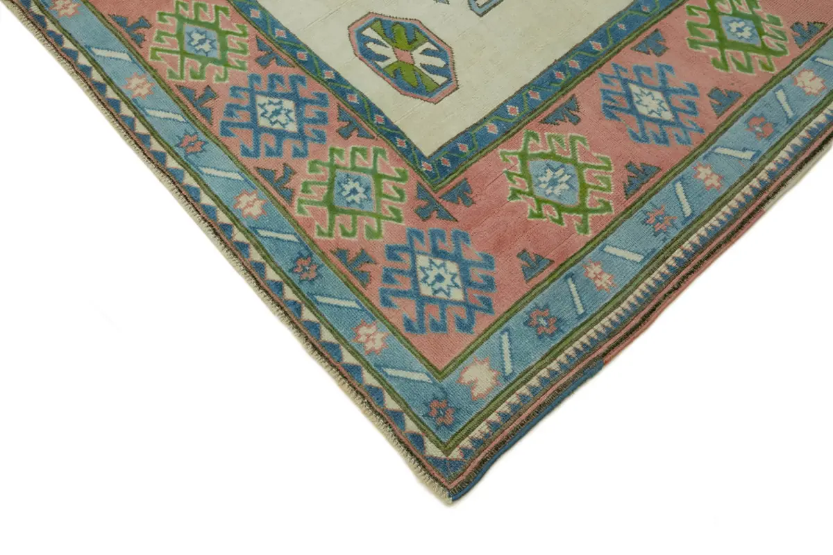 Anadolu Eskitme Bej Pamuk Üzerine Yün El Dokuma Halı-211x274 - Görsel 4