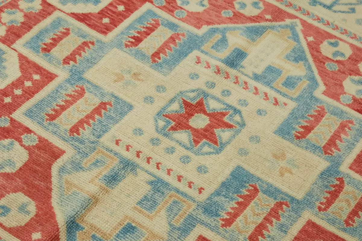 Anadolu Eskitme Bej Pamuk Üzerine Yün El Dokuma Halı-139x217 - Görsel 5