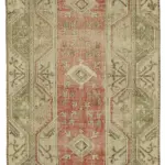 Anadolu Eskitme Bej Pamuk Üzerine Yün El Dokuma Halı-152x300