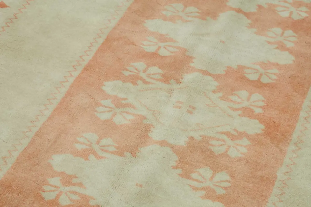 Anadolu Eskitme Bej Pamuk Üzerine Yün El Dokuma Halı-167x252 - Görsel 5