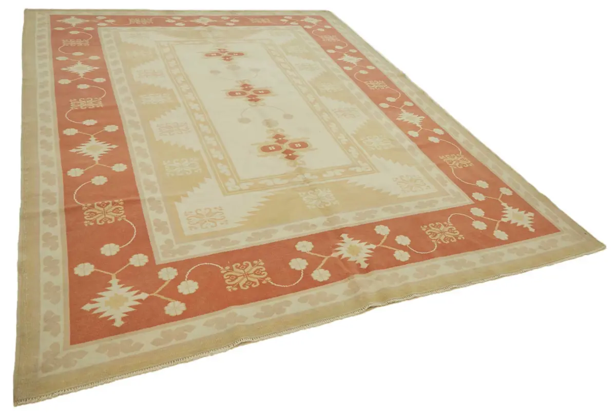 Anadolu Eskitme Bej Pamuk Üzerine Yün El Dokuma Halı-238x326 - Görsel 2