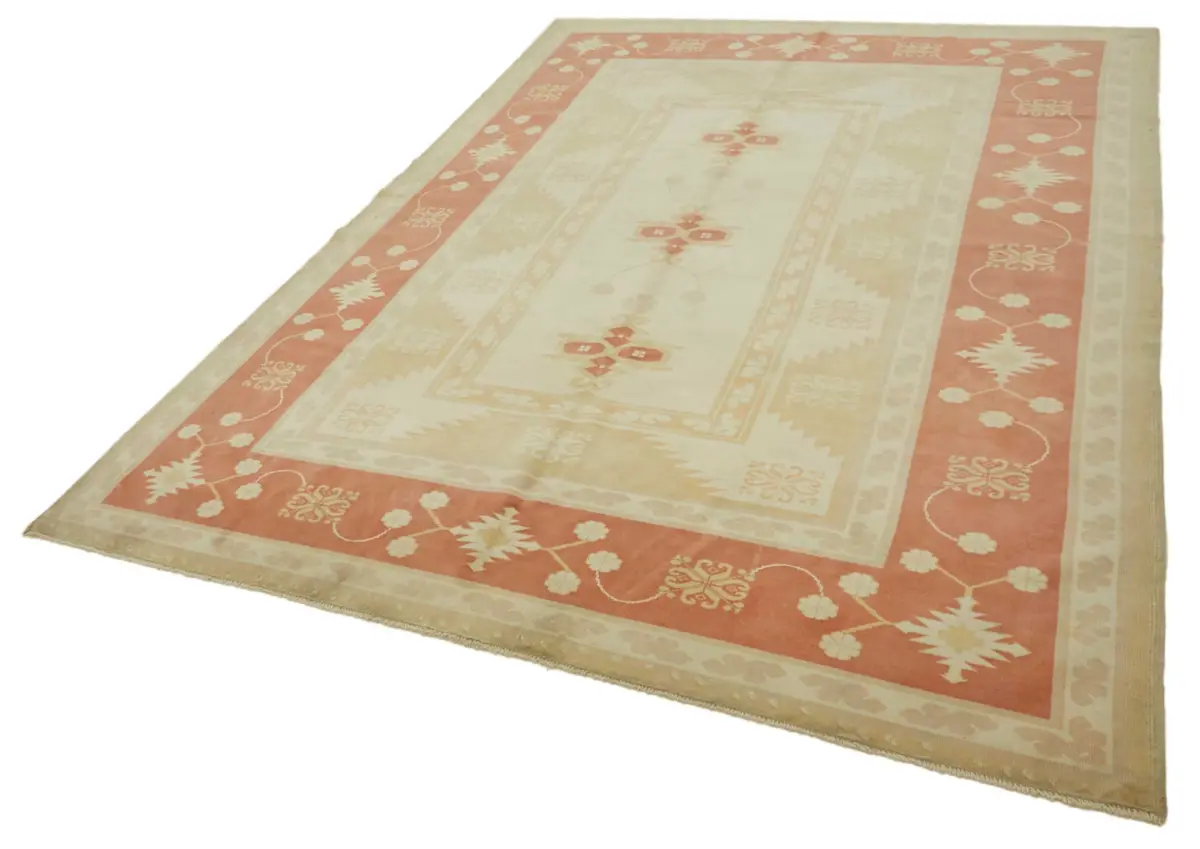 Anadolu Eskitme Bej Pamuk Üzerine Yün El Dokuma Halı-238x326 - Görsel 3