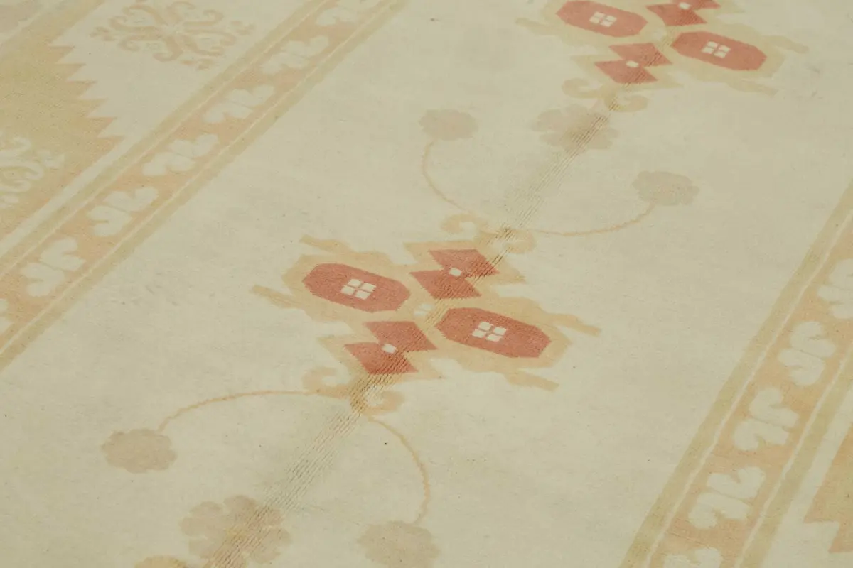 Anadolu Eskitme Bej Pamuk Üzerine Yün El Dokuma Halı-238x326 - Görsel 5