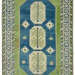 Anadolu Eskitme Bej Pamuk Üzerine Yün El Dokuma Halı-214x316