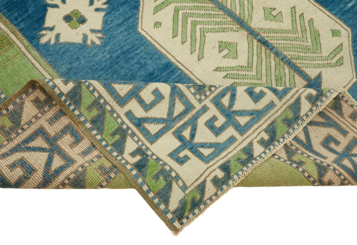 Anadolu Eskitme Bej Pamuk Üzerine Yün El Dokuma Halı-214x316 - Görsel 6