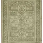 Anadolu Eskitme Bej Pamuk Üzerine Yün El Dokuma Halı-158x212