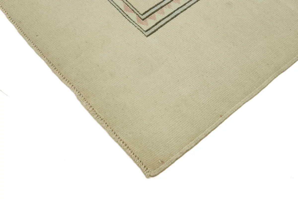 Anadolu Eskitme Bej Pamuk Üzerine Yün El Dokuma Halı-214x275 - Görsel 4