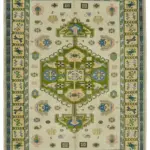 Anadolu Eskitme Bej Pamuk Üzerine Yün El Dokuma Halı-209x281