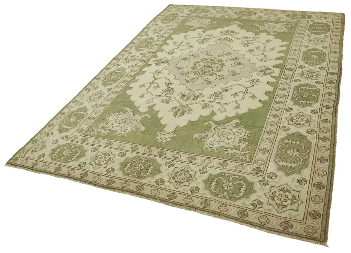 Anadolu Eskitme Bej Pamuk Üzerine Yün El Dokuma Halı-224x327 - Görsel 3