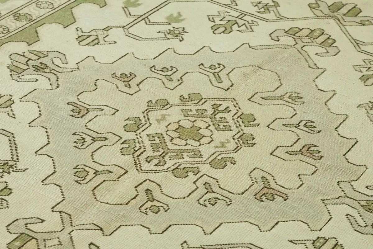 Anadolu Eskitme Bej Pamuk Üzerine Yün El Dokuma Halı-224x327 - Görsel 5