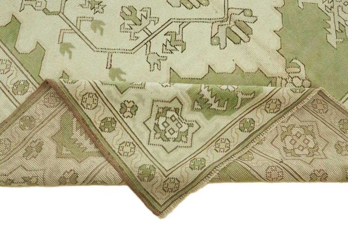 Anadolu Eskitme Bej Pamuk Üzerine Yün El Dokuma Halı-224x327 - Görsel 6