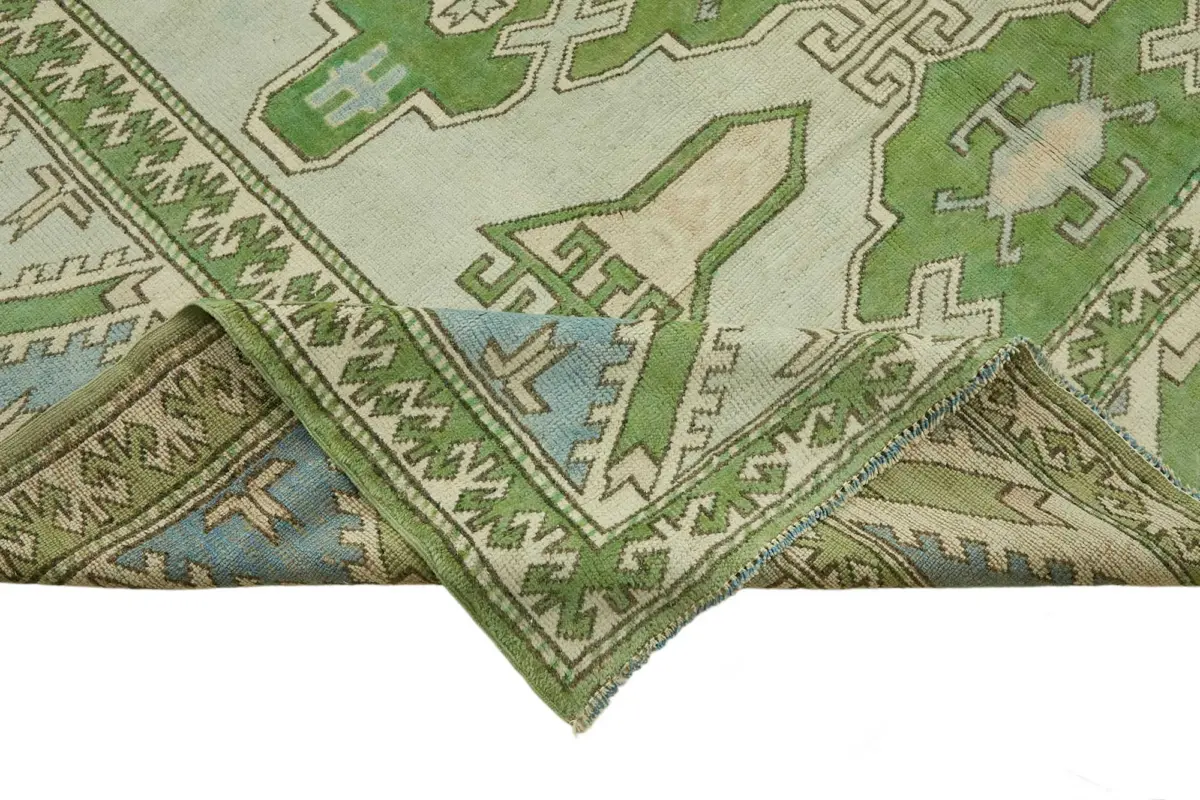 Anadolu Eskitme Bej Pamuk Üzerine Yün El Dokuma Halı-229x280 - Görsel 6