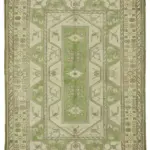 Anadolu Eskitme Bej Pamuk Üzerine Yün El Dokuma Halı-205x288