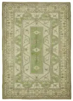 Anadolu Eskitme Bej Pamuk Üzerine Yün El Dokuma Halı-205x288