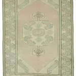 Anadolu Eskitme Bej Pamuk Üzerine Yün El Dokuma Halı-191x266