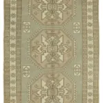 Anadolu Eskitme Bej Pamuk Üzerine Yün El Dokuma Halı-179x283