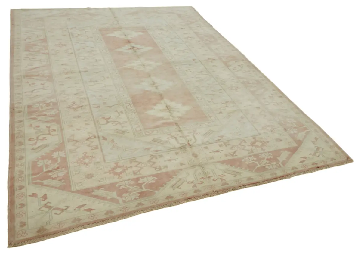 Anadolu Eskitme Bej Pamuk Üzerine Yün El Dokuma Halı-211x282 - Görsel 2