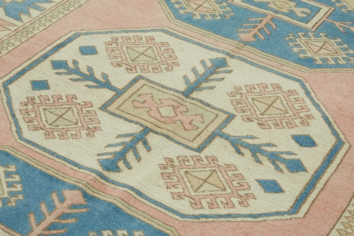 Anadolu Eskitme Bej Pamuk Üzerine Yün El Dokuma Halı-211x304 - Görsel 5