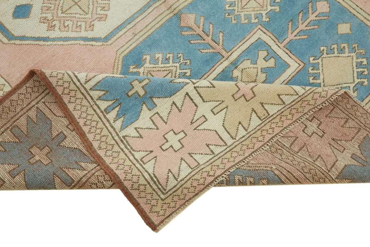 Anadolu Eskitme Bej Pamuk Üzerine Yün El Dokuma Halı-211x304 - Görsel 6