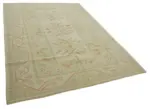 Anadolu Eskitme Bej Pamuk Üzerine Yün El Dokuma Halı-196x270 - Görsel 2