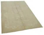 Anadolu Eskitme Bej Pamuk Üzerine Yün El Dokuma Halı-153x216 - Görsel 2