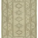 Anadolu Eskitme Bej Pamuk Üzerine Yün El Dokuma Halı-168x249