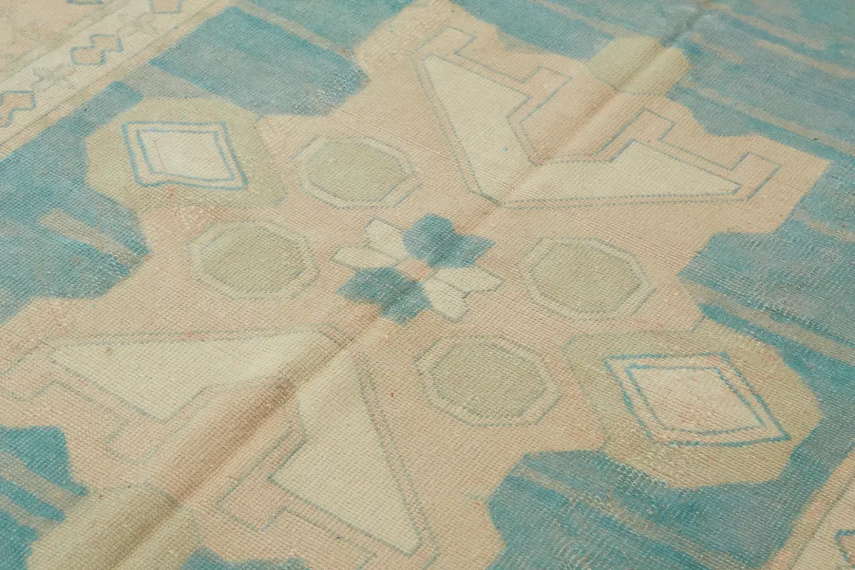 Anadolu Eskitme Bej Pamuk Üzerine Yün El Dokuma Halı-173x237 - Görsel 5