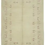 Anadolu Eskitme Bej Pamuk Üzerine Yün El Dokuma Halı-200x276