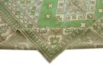 Anadolu Eskitme Yeşil Pamuk Üzerine Yün El Dokuma Halı-188x253 - Görsel 6