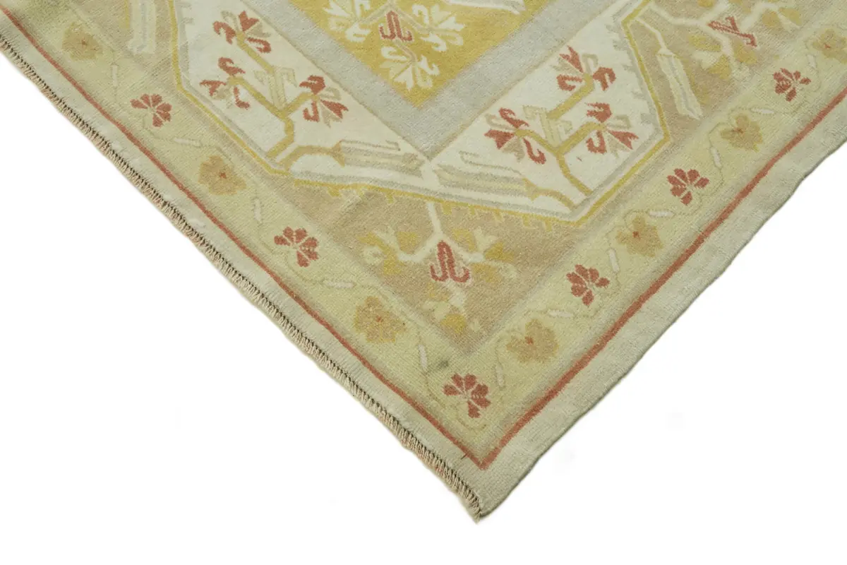 Anadolu Eskitme Bej Pamuk Üzerine Yün El Dokuma Halı-200x279 - Görsel 4