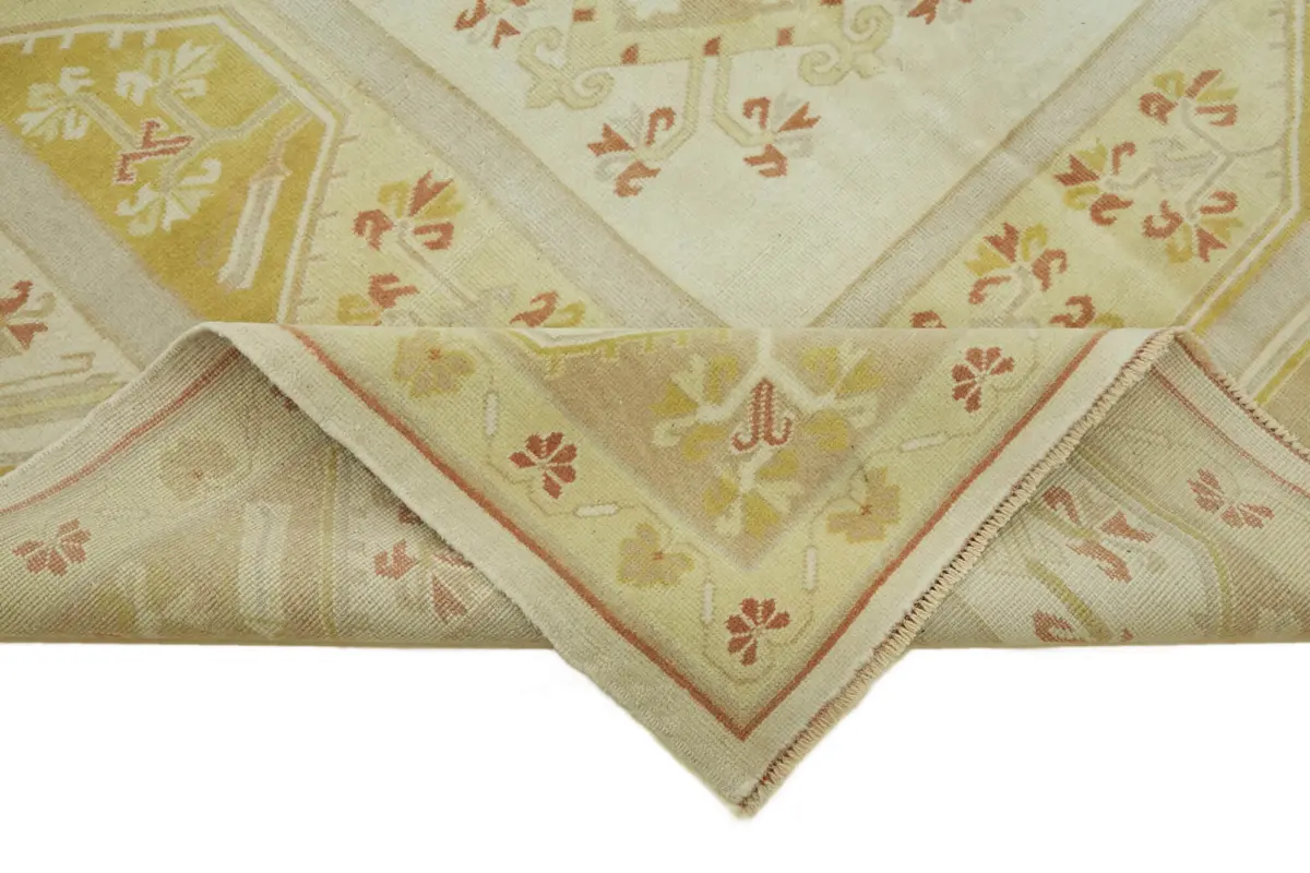 Anadolu Eskitme Bej Pamuk Üzerine Yün El Dokuma Halı-200x279 - Görsel 6