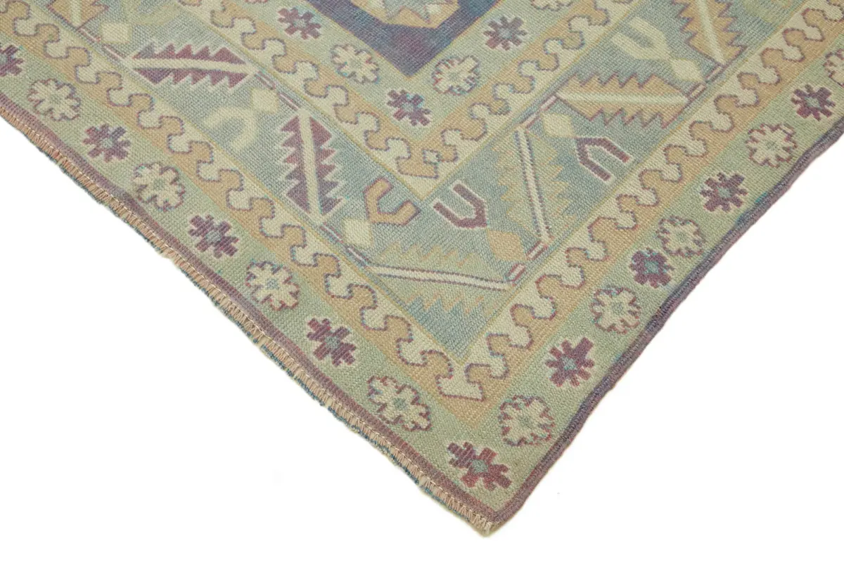 Anadolu Eskitme Bej Pamuk Üzerine Yün El Dokuma Halı-197x292 - Görsel 4