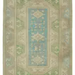 Anadolu Eskitme Bej Pamuk Üzerine Yün El Dokuma Halı-169x242