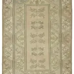 Anadolu Eskitme Bej Pamuk Üzerine Yün El Dokuma Halı-195x278