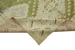 Anadolu Eskitme Yeşil Pamuk Üzerine Yün El Dokuma Halı-186x271 - Görsel 6