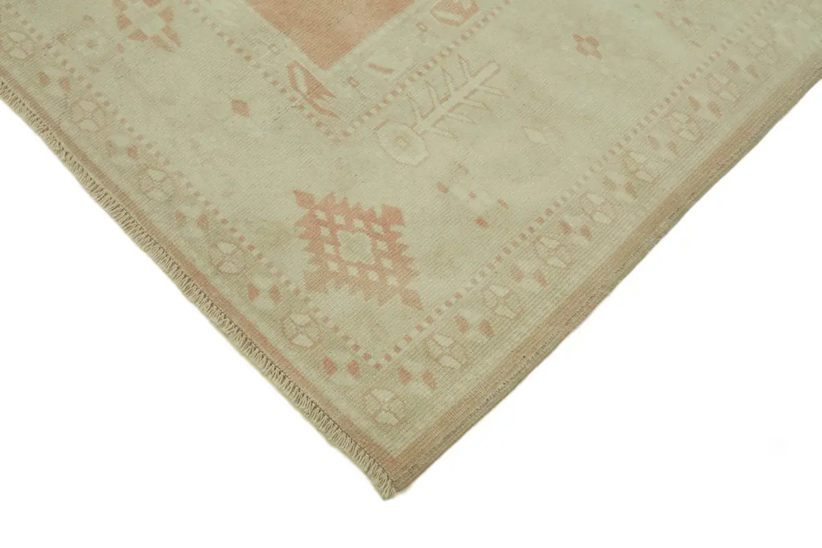 Anadolu Eskitme Bej Pamuk Üzerine Yün El Dokuma Halı-192x221 - Görsel 4