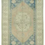 Anadolu Eskitme Bej Pamuk Üzerine Yün El Dokuma Halı-173x257