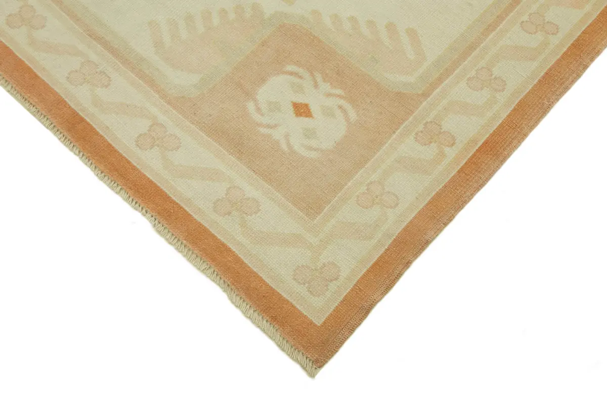 Anadolu Eskitme Bej Pamuk Üzerine Yün El Dokuma Halı-241x321 - Görsel 4