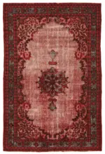 Oyma kır Pamuk Üzerine Yün El Dokuma Kilim-203x318