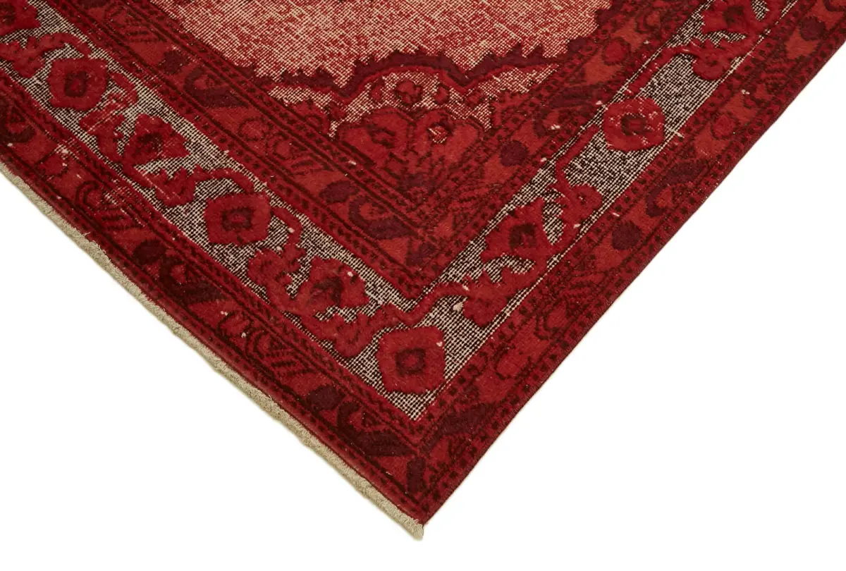 Oyma Kırmızı Pamuk Üzerine Yün El Dokuma Kilim-144x404 - Görsel 4