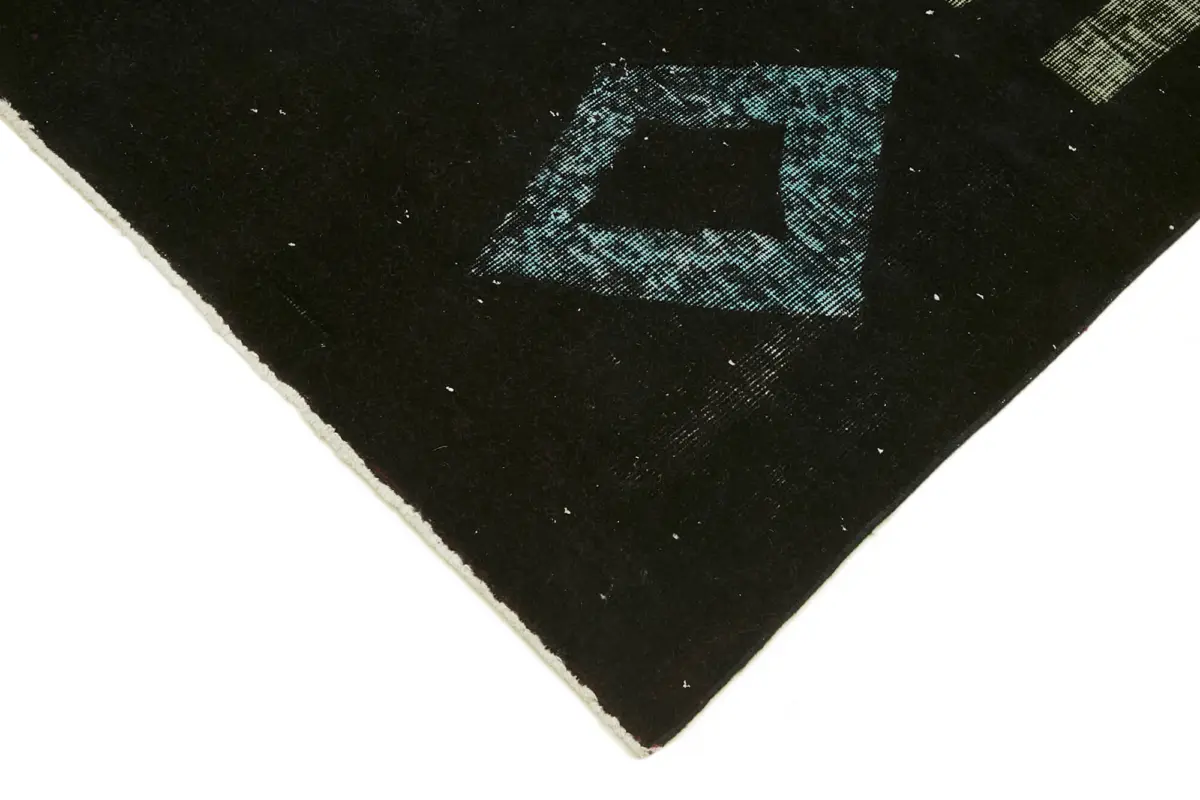 Oyma Siyah Pamuk Üzerine Yün El Dokuma Kilim-236x350 - Görsel 4