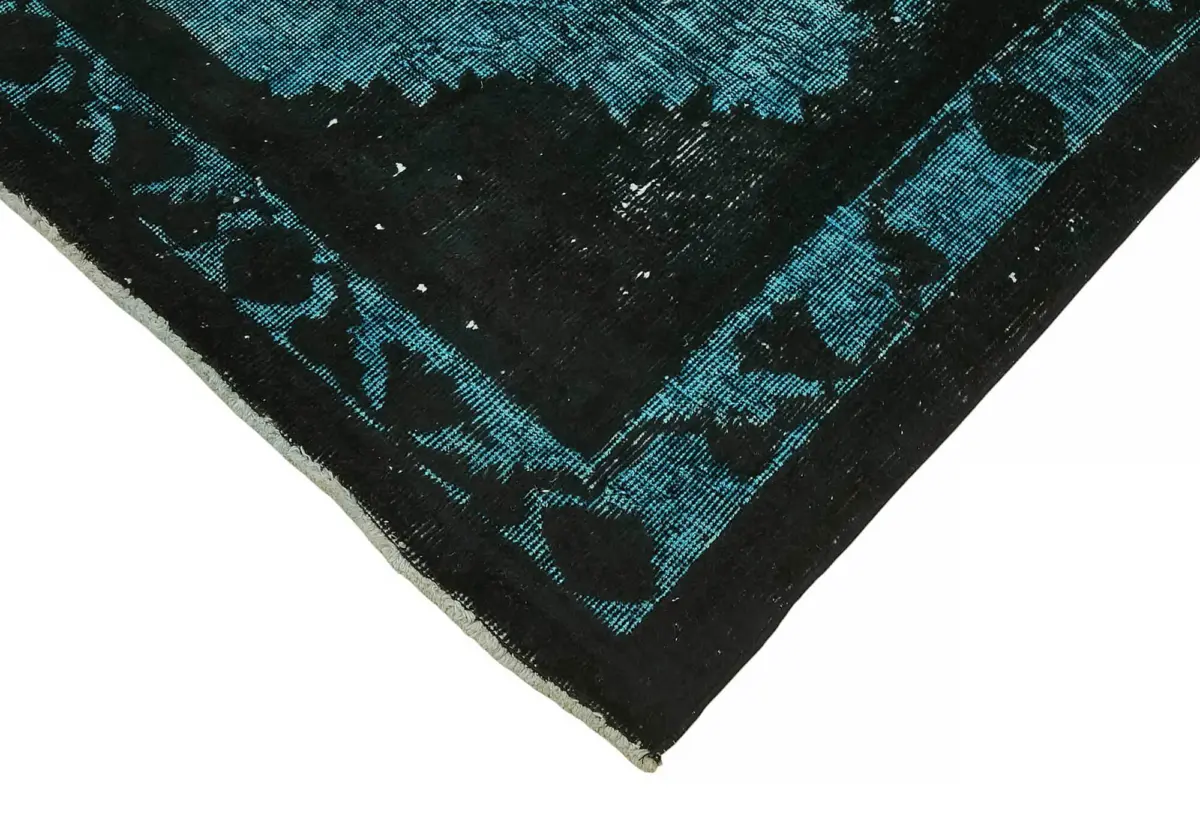 Oyma Siyah Pamuk Üzerine Yün El Dokuma Kilim-140x368 - Görsel 4