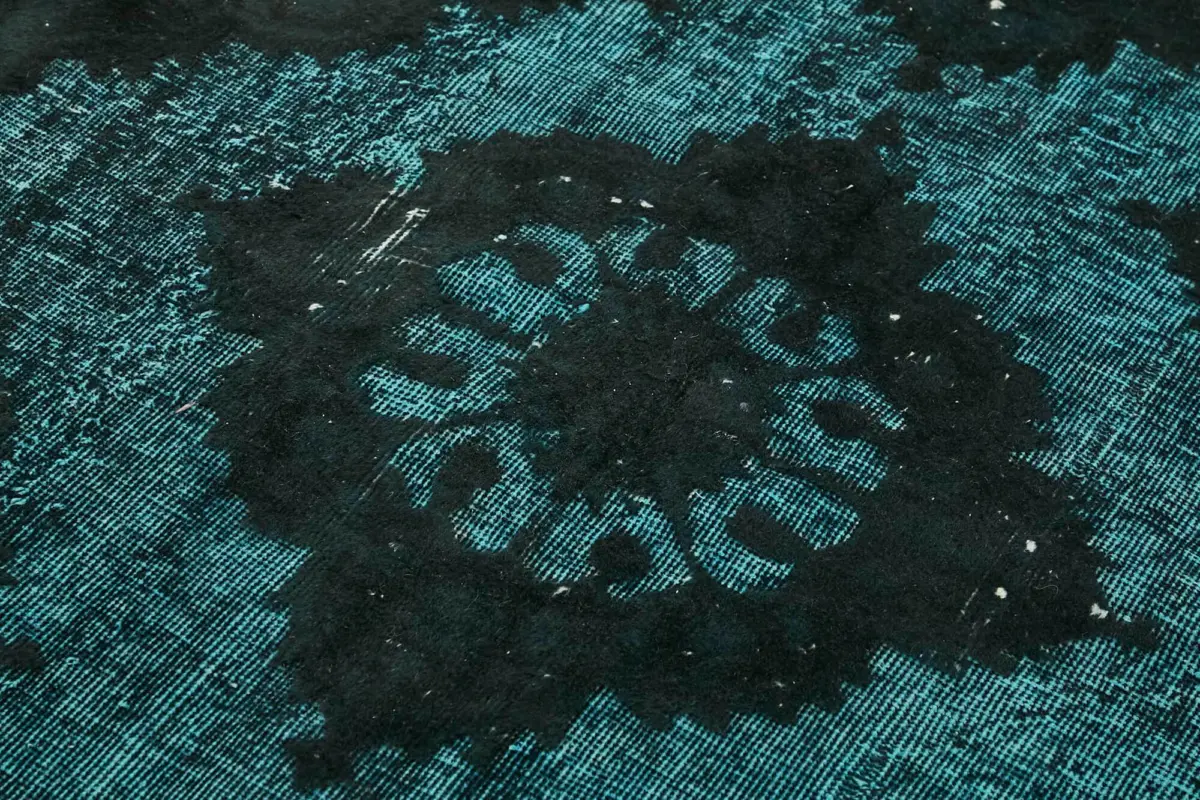 Oyma Siyah Pamuk Üzerine Yün El Dokuma Kilim-140x368 - Görsel 5