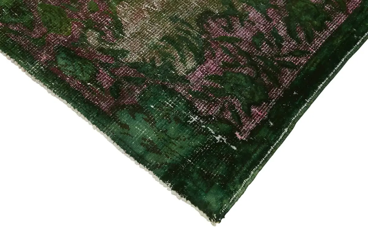 Oyma Yeşil Pamuk Üzerine Yün El Dokuma Kilim-180x300 - Görsel 4