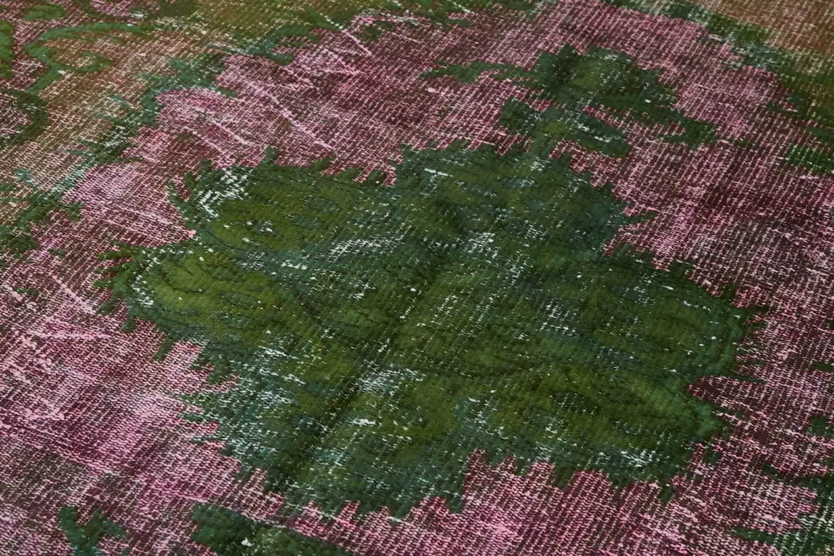 Oyma Yeşil Pamuk Üzerine Yün El Dokuma Kilim-180x300 - Görsel 5