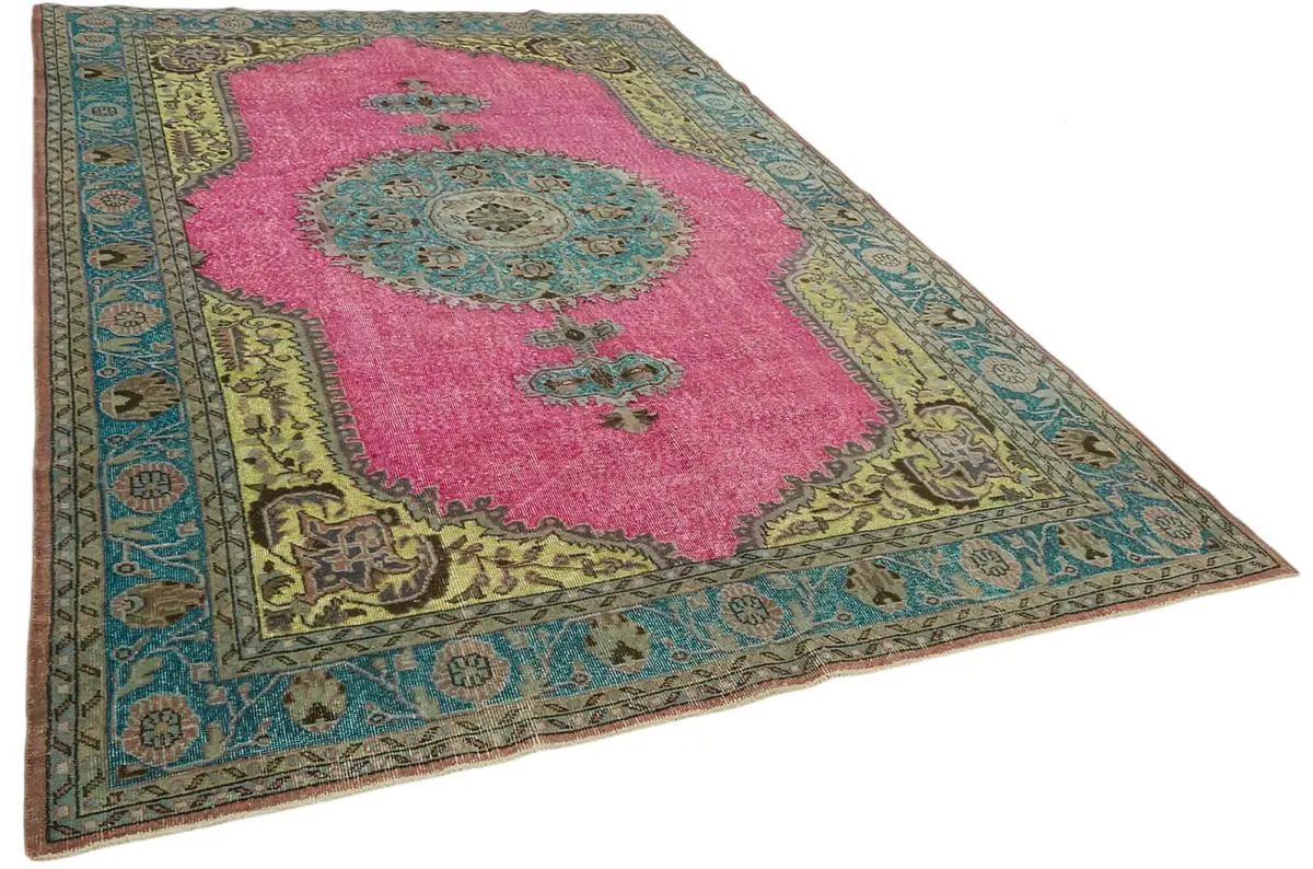 Oyma Pembe Pamuk Üzerine Yün El Dokuma Kilim-218x340 - Görsel 2