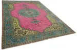 Oyma Pembe Pamuk Üzerine Yün El Dokuma Kilim-218x340 - Görsel 2